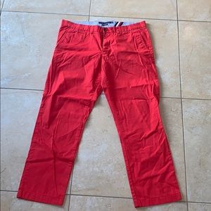 Tommy Hilfiger Red Khaki Pants